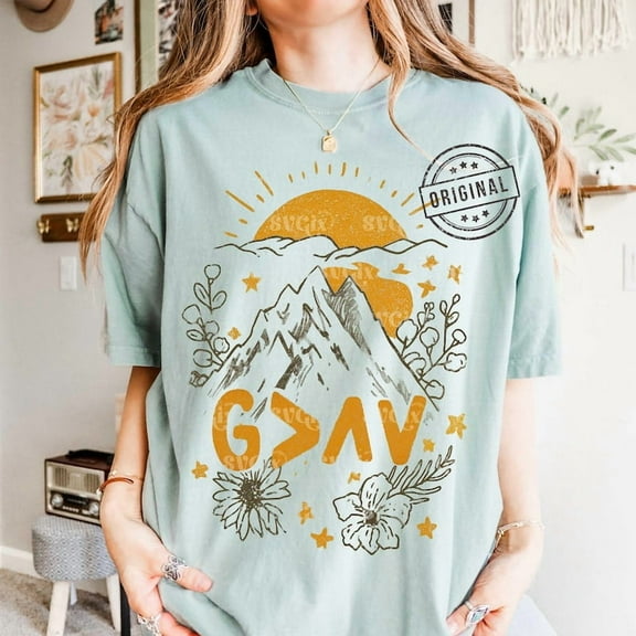 God Is Greater Than The Highs And Lows Shirt, Bible Verse Shirt, Faith Over Fear, Christian Retro, Jesus Is King Shirt