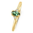 thumbnail image 3 of Pompeii 1/3Ct TW Marquise Emerald & Diamond Ring 10k Gold Lab Grown (GH,VS), 3 of 5