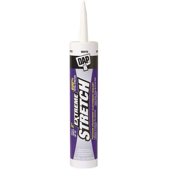 DAP Extreme Stretch Premium Crackproof Elastomeric Sealant - 10.1 oz, White
