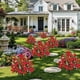 thumbnail image 1 of Arreglo Floral Artificial de Begonia para Exteriores, Patio, Maceta, Decoración de Simulación - Flores Artificiales de Plástico para El Hogar, Jardín, Balcón, Puerta, 55 Cm de Alto, 1 Unidad, 1 of 7
