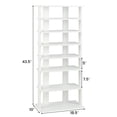 thumbnail image 4 of Giantex 7-Tier Wood Shoe Rack, Free Standing Vertical Shoe Racks w/Shelves of Different Heights, Rack Organizer, White, 4 of 10