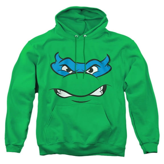 Teenage Mutant Ninja Turtles Leonardo Angry Adult Pull-Over Hoodie, Kelly Green, 2X-Large