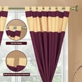 thumbnail image 4 of Maroon Gold Tab Top Raw Silk Curtain (43 in. x 108 in.) With Tieback -Pair, 4 of 5