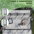 thumbnail image 3 of Waleaf 8x4x6 FT Outdoor Dog Kennel for Large Dogs,Large Outdoor Dog Kennel,Pet Dog Run Enclosures for Dog Crate Outdoor Metal Galvanized Welded with Waterproof UV-Resistant Cover and Secure Lock, 3 of 7