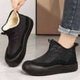 thumbnail image 2 of Xfvqtps Womens Cozy Fleece Lined Winter Boots Slip on Flat Shoes with Thick Rubber Sole for Everyday Comfort Black, 2 of 8
