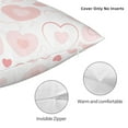 thumbnail image 5 of YFYANG Square Decorative Throw Pillow Case (Without Pillow Insert), Pink Romantic Love Bedroom Sofa Car Cushion Cover, 12"x12", 5 of 9