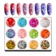thumbnail image 1 of Calcomanía holográfica de lentejuelas huecas para decoración de uñas, 12 colores, con forma de corazón, para San Valentín, 1 of 5