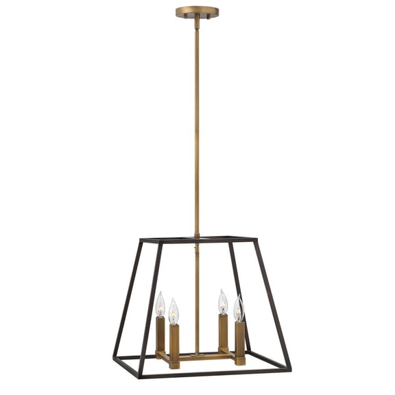3334BZ-Hinkley Lighting-Fulton - 4 Light Medium Open Frame Pendant in Transitional-Industrial Style - 18 Inches Wide by 16.25 Inches High-Bronze