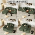 thumbnail image 5 of 104" Modular L-Shaped Sectional Sofa, No Assembly Required Boneless Sofa with Chaise, High Resilience Foam & Corduroy Fabric, for Living Room Bedroom,(Sage Green), 5 of 11