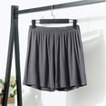 thumbnail image 2 of Yubnlvae Plus Size Paperbag Waist Shorts - Women's Summer Elastic Waist Shorts, Trendy Wide Leg Design for Curvy Figures (Grey | 5XL), 2 of 7