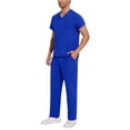 thumbnail image 6 of Garbnen Scrubs for Men Set Medical Uniform Stretch V-Neck Mens Scrubs Top Workwear & Jogger Pants Nursing Uniform with Pockets, 6 of 6