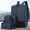 Blue BU, variant on Fashion Three-piece Backpack Backpack Male Business Secure apacity Students Bag Blue Home Essentials