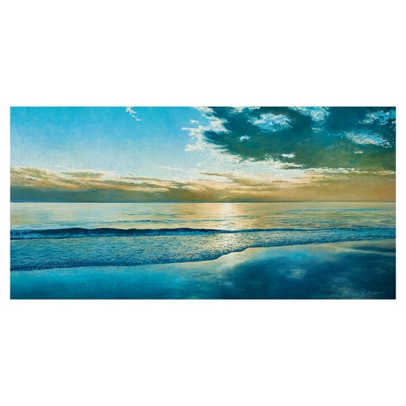 Masterpiece Art Gallery Island Dawn by Kent Sullivan Coastal Canvas Photo Art Print 17" x 34"