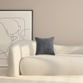 thumbnail image 6 of Btomtd 17.7x17.7 in Corduroy Patchwork Pillow Cover Modern Solid Color Decorative Pillowcase for Sofa Living Room Bedside Back Cushion Cover Pillow Case, Dark Gray, 6 of 6