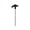 A- Black, variant on Screw Tent Stake, Portable Swivel Head, 1 Pack 7.9 Inch Length Silver, Heavy Duty Metal Ground Anchor for Outdoor Camping Canopy Tent Trampoline Awning Garden Securing