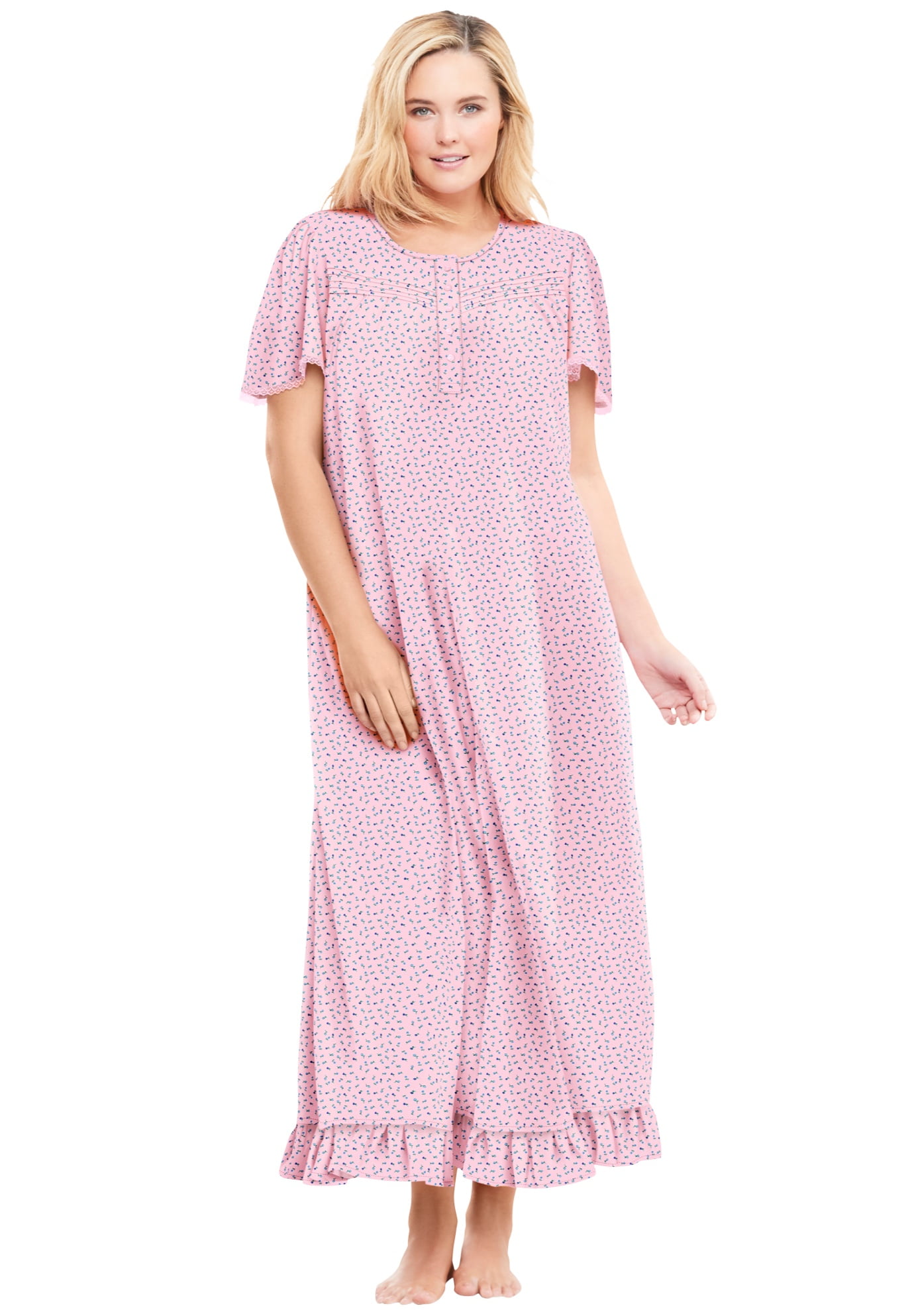 Dreams & Co. Dreams & Co. Women's Plus Size Petite Long Floral Print