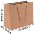thumbnail image 2 of 20pcs Paper Carrier Bags Kraft Gift Bags Party Bags with Handle Reusable Bag Present Treat Bags Tote Bag for Birthday Wedding Christmas Party Shopping (8.6x3.9x7 inches) 20 pc, 2 of 8