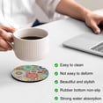 thumbnail image 3 of Colorful Ethnic Coasters Set of 2, Absorbent Coasters for Drinks, National Modern Geometric Blue Green Coaster for Desk Coffee Table Protection, Home Decor House Warming Gifts 4", 3 of 8