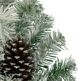 thumbnail image 2 of Northlight 24" Unlit Teal/Silver Ornaments Artificial Flocked Pine Christmas Wreath, 2 of 3