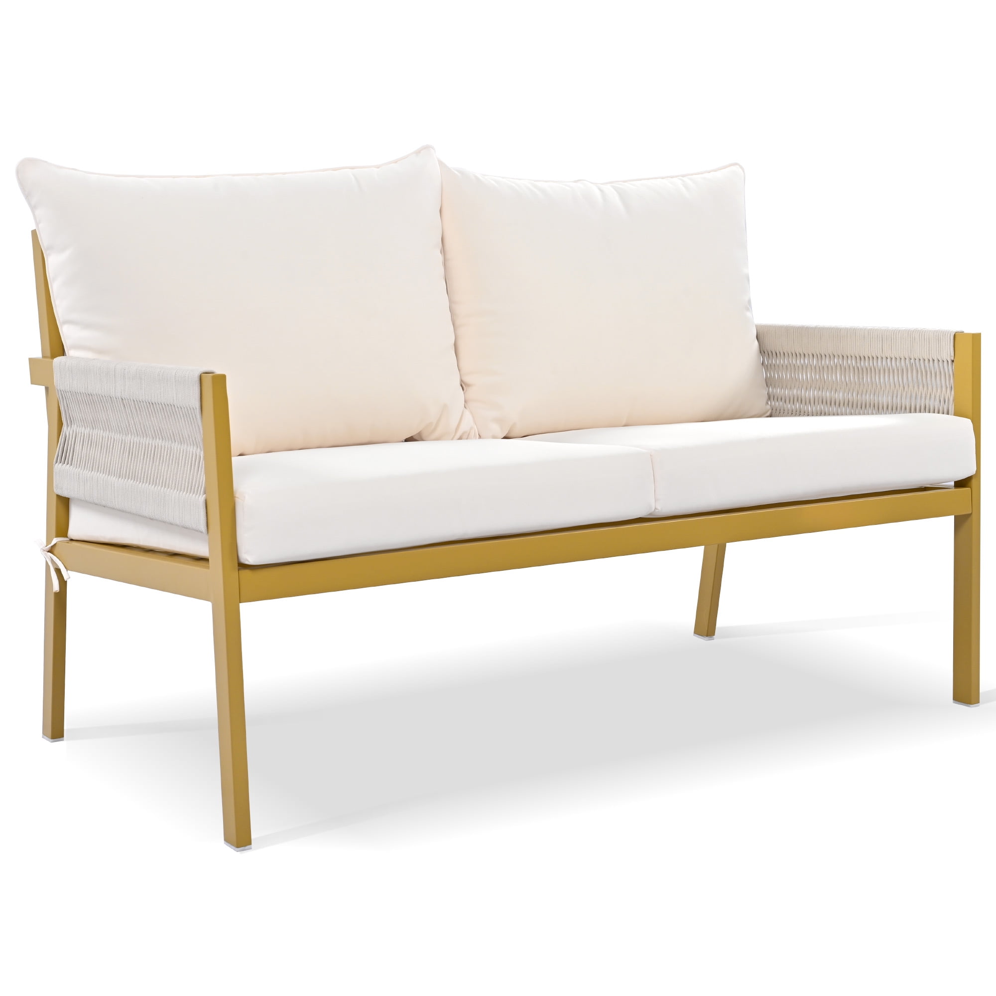 Aimee Lii 4-Pieces Patio Furniture Set, Patio Conversation Set with Tempered Glass Table and Thick Cushion, Outdoor Furniture for Backyard Porch Balcony, Beige Aimee Lii 4-Pieces Patio Furniture Set, Patio Conversation Set with Tempered Glass Table and Thick Cushion, Outdoor Furniture for Backyard Porch Balcony, Beige
