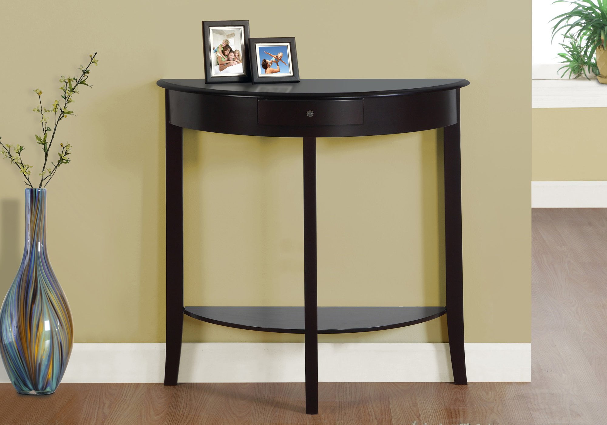 ACCENT TABLE 31"L / DARK CHERRY HALL CONSOLE