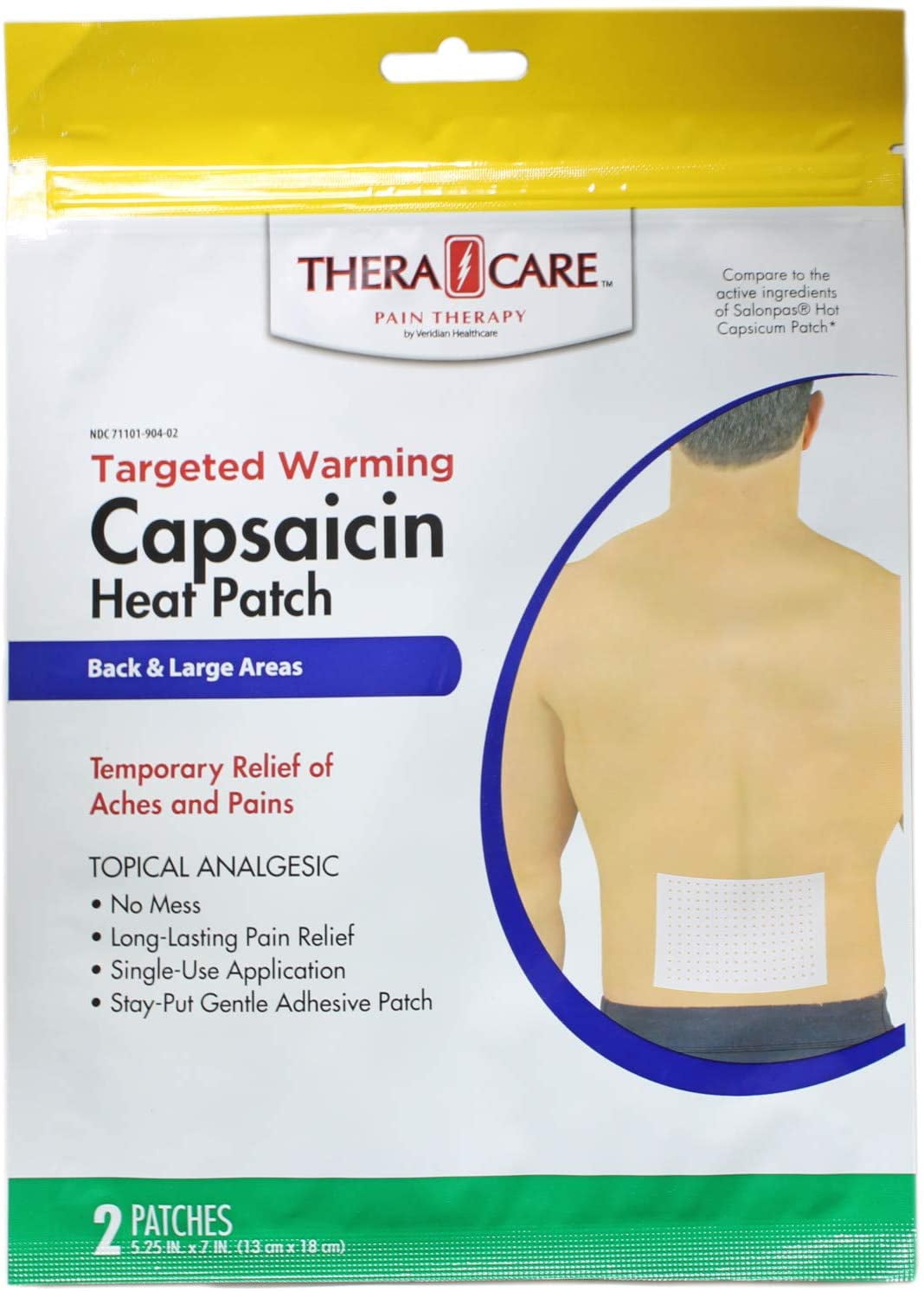 TheraCare Pain Therapy Capsaicin Heat Patch 5.25 in. x 7 in.