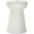 thumbnail image 2 of Safavieh Daphne Solid Indoor/Outdoor Garden Patio Stool, Cream, 2 of 4