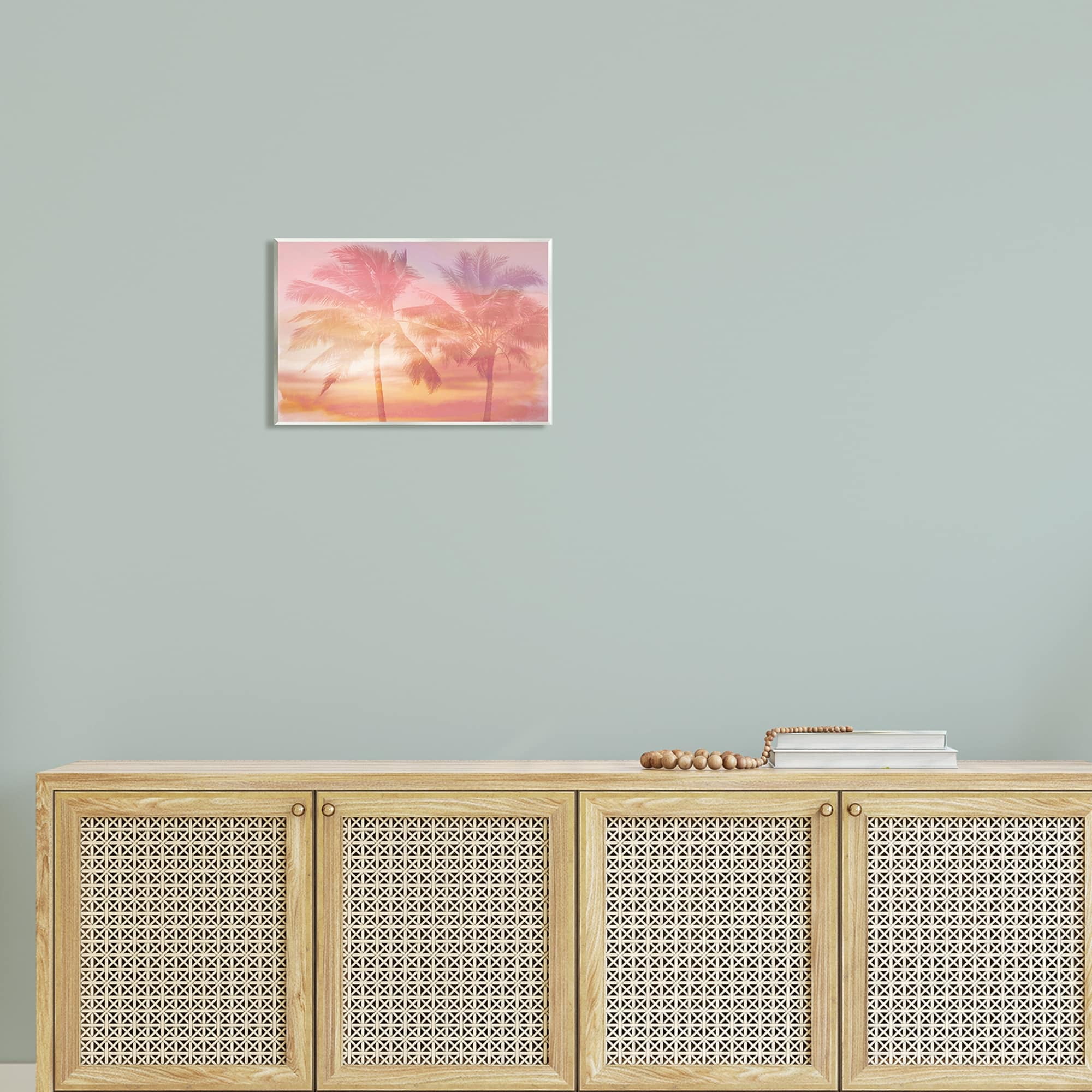 Stupell Industries Summer Palm Trees Sunrise Tropical Windblown Leaves Graphic Art Unframed Art Print Wall Art, Design by Mia Jensen