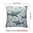 thumbnail image 4 of JRXY Ocean Decor 2pcs Throw Pillow Covers, Pillow Covers Anchor Whale Starfish Shark Pillowcase, Decorative Pillow Cushion Covers for Couch, Bed, Sofa, Car Seat, Bedroom, Home, Farmhouse 24x24in, 4 of 7