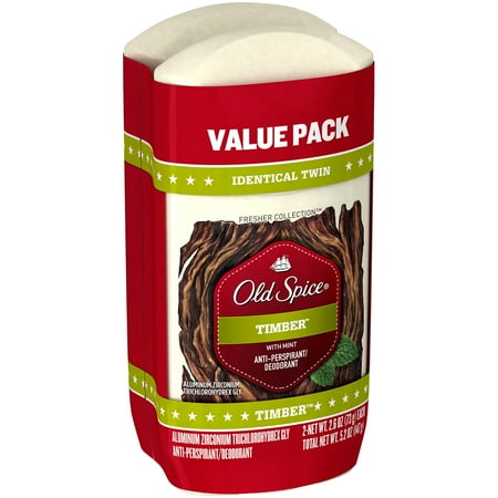 Old Spice Fresh Collection Timber Antiperspirant and Deodorant 2.6 oz Twin Pack