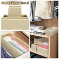thumbnail image 3 of AURARMLET 6-Piece Beige Non-Woven Fabric Drawer Organizer Set for Dresser Storage and Home Organization, 3 of 8