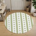 Washable Round Rugs 5ft Light Green Circle Rug Non-Slip Soft Non ...