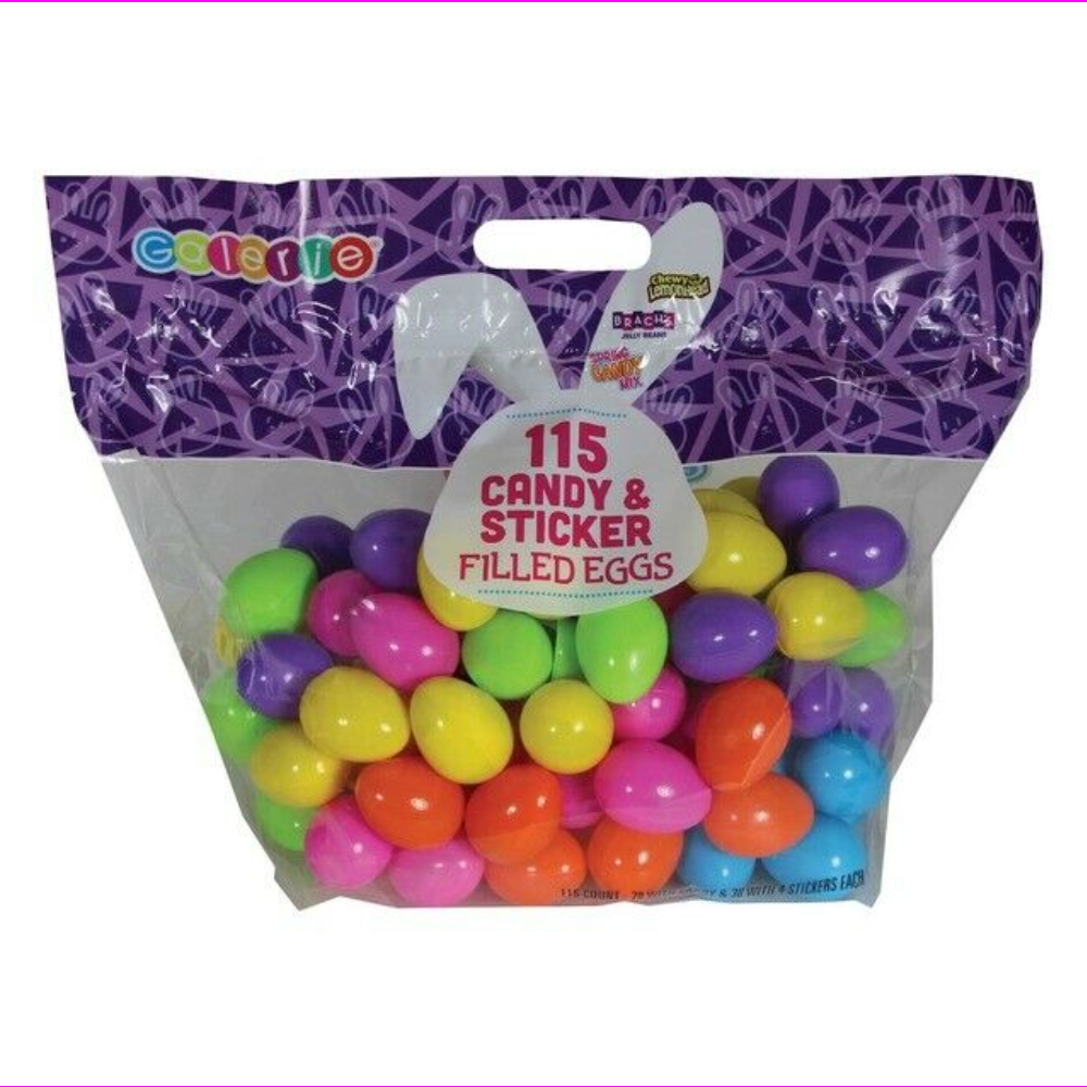 Brach's Jelly Bean's Galerie Candy and Sticker Filled Eggs, 115 count