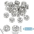 thumbnail image 4 of PH 20 Pcs 6x3mm Flat Round 316 Stainless Steel Rondelle Rhinestone Spacer Beads for Jewelry Making Stainless Steel Color Silver, 4 of 9