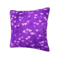thumbnail image 2 of YFYANG Square Decorative Throw Pillow Case (Without Pillow Insert), Purple Heart Pattern Bedroom Sofa Car Cushion Cover, 24"x24", 2 of 9