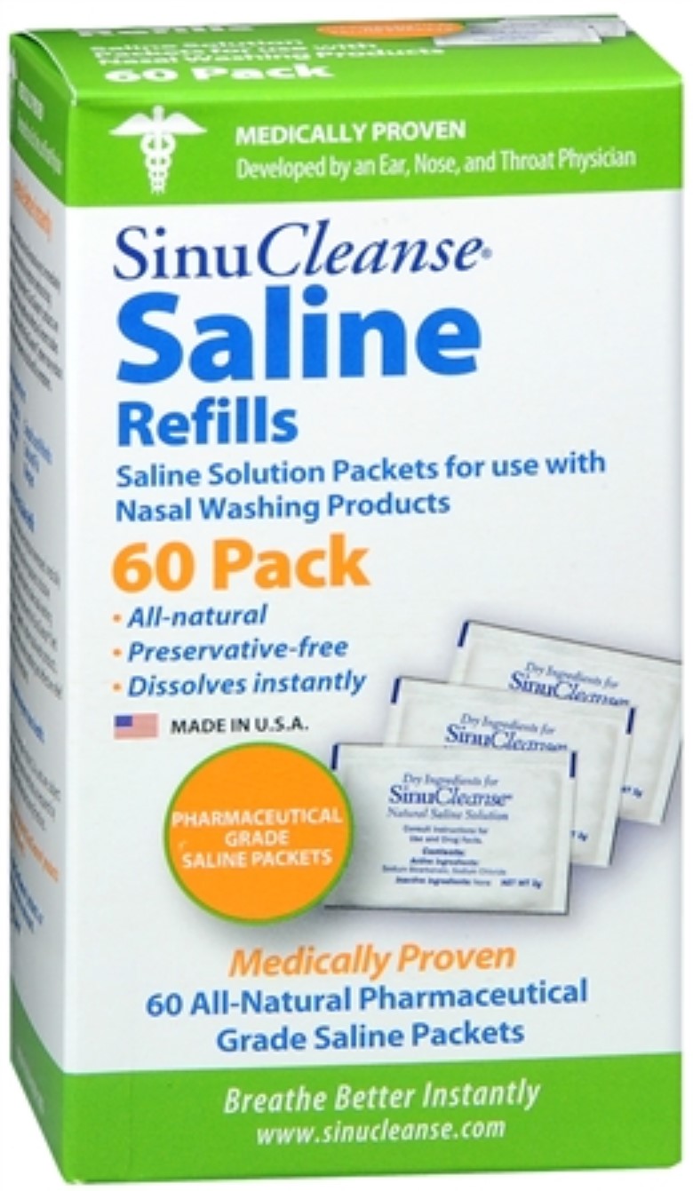 SinuCleanse Saline Refills 60 Packets 60 Each (Pack of 3)