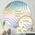 thumbnail image 3 of Designart "Spectrum in Serene Landscapes" Rainbow Baptist Fan Round Wall Mirror - Landscapes Oval Printed Decorative Mirror - Multiple Color Options, 3 of 5