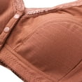 thumbnail image 3 of Womens Full Coverage Bras, Daisy Bras for Older Women Comfy Front Closure Button Breathable Bras Plus Size No Underwire Push Up Bra for Seniors M-4XL, 3 of 5