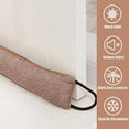thumbnail image 4 of Under Door Draft Stopper 42 inch Wind Stopper for Door & Window, Weighted French Air Draft Stopper Front Door Snake Noise Blocker for Bottom of Door with Hanging Loops - Brown, 4 of 7