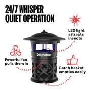 Dynatrap LED Mosquito and Insect Trap for 1 Acre, Outdoor Electric Insect Killer, Weather Resistant, Black