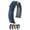 Blue Band / Silver Buckle, variant on HIRSCH Camelgrain Hypoallergenic Leather Watch Strap - Black Band / Gold Buckle - M - 9mm