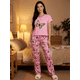 thumbnail image 2 of Pijama De 3 Piezas Mujer Pantalon Short Y Playera A Juego, 2 of 5