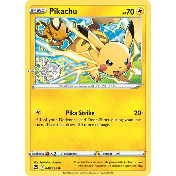 Pokemon Sword & Shield Silver Tempest Common Pikachu #49 (Holiday Calendar)