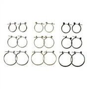 Time And Tru Essentials Multi Ear 9-on Mixed Hoop Ear