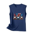 thumbnail image 4 of Staron Women Graphic Print Tank Tops Sleeveless Round Neck Casual Loose Beach Holiday Summer Tops, Navy L, 4 of 4