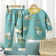 thumbnail image 7 of PEASKJP Toddler Pajamas for Boys Kids Pjs Boy Pajama Little boy Sleepwear Cotton Soft Fabric For Children Clothes (Mint Green,3-4 Years), 7 of 7