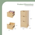 thumbnail image 6 of Ktaxon Tall 3-Drawer Wood File Cabinet Vertical Filing Cabinet for Letter A4-Sized Files Easy to Assemble, Modern Style Fluted Design Wood, 6 of 9