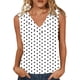 thumbnail image 1 of Mujeres sin mangas Tops verano no posicionado impresión rayas cuello en V blusa casual Mujeres cuello en V Tops de verano, 1 of 6