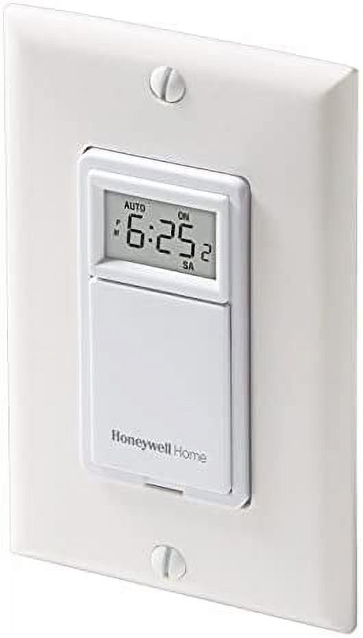 HONEYWELL Light Switch, 7 Day, Programmable, White - image 2 of 4