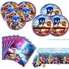 Sonic Birthday Party Supplies, 20 Plates, 20 Napkins and 1 Tablecover for Sonic Party Supplies, The Hedgehog Theme Party Decorations(B)